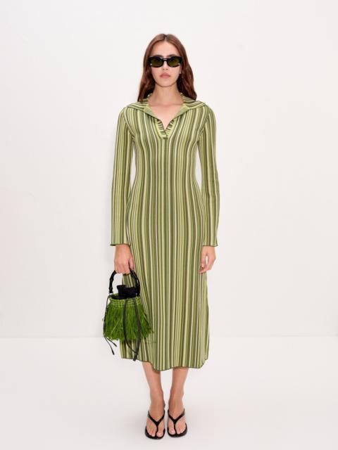Reade Polo Dress In Landscape Multi Stripe
