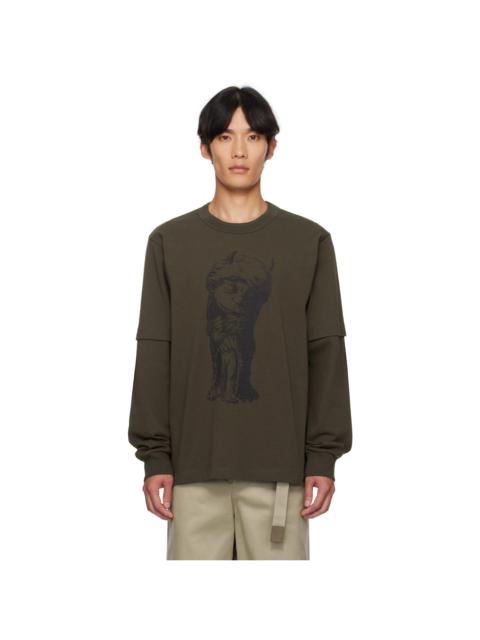 Khaki 'Where The Wild Things Are' Cotton T-shirt