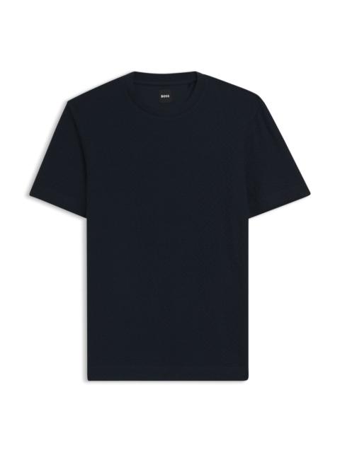 MONOGRAM-JACQUARD T-SHIRT IN MERCERISED COTTON