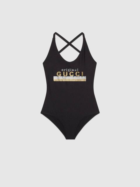 "Original Gucci" print swimsuit