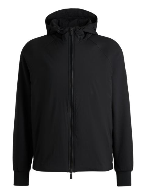 ZIP-UP HOODIE WITH CONTRAST INSERTS