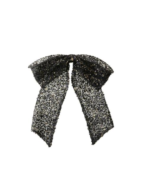 sequin-embellished bow tie