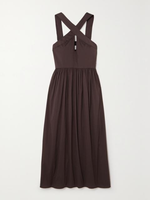Beachwear Stelvio Cutout Cotton-blend Poplin Midi Dress