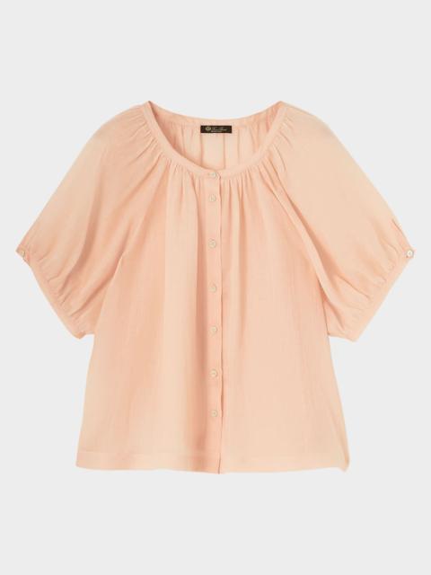 Gritt Ramie Voile Short-Sleeve Shirt