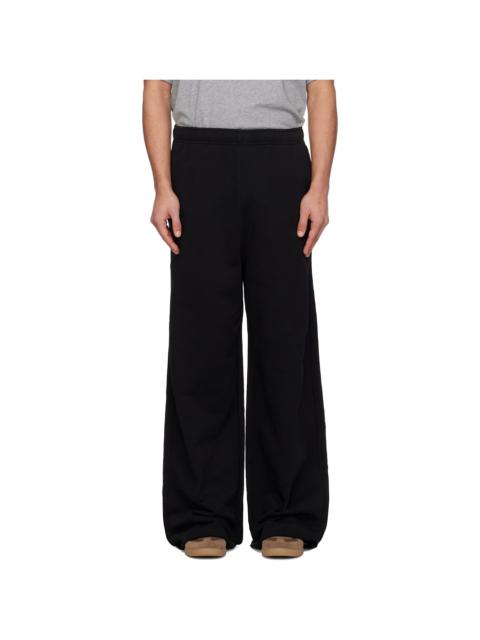 Black Embroidered Logo Sweatpants