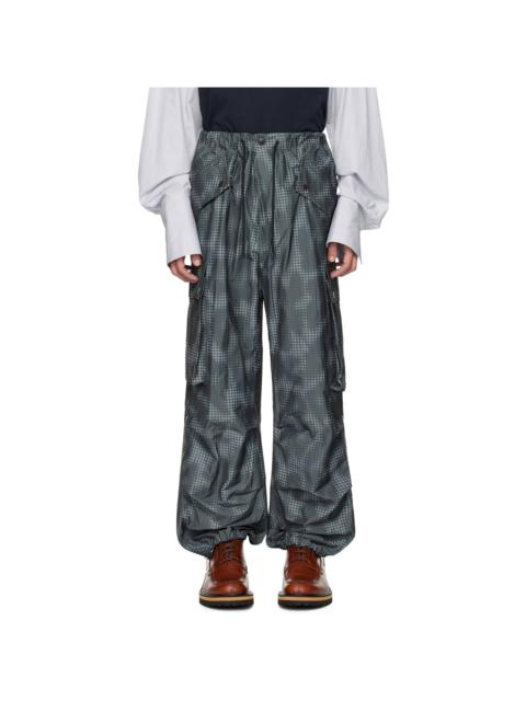 Gray Printed Cargo Pants
