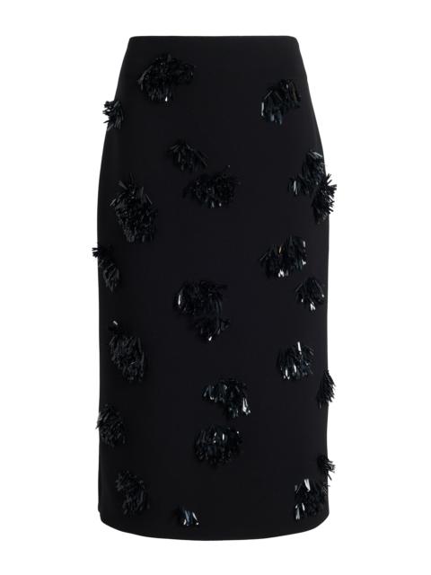 Moira Skirt in Embroidered Compact Crepe