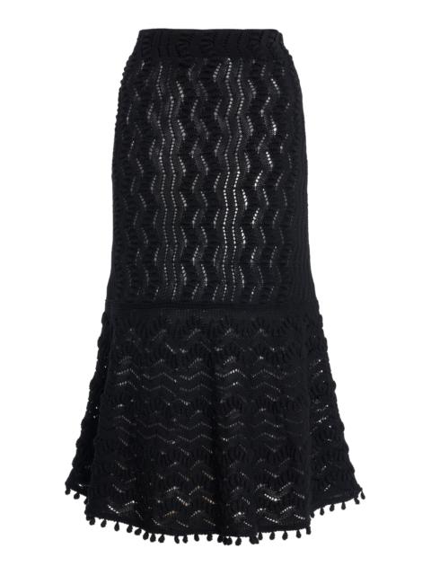 Cotton Crochet Skirt black