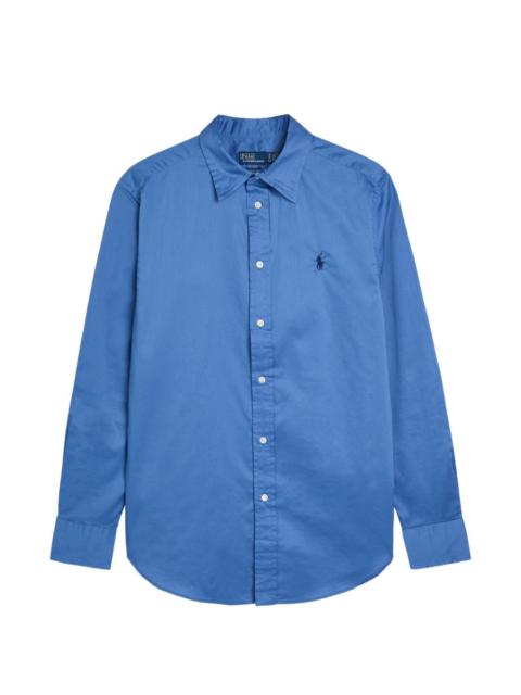 embroidered-logo shirt