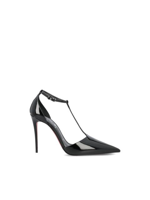 T-strap point-toe pumps