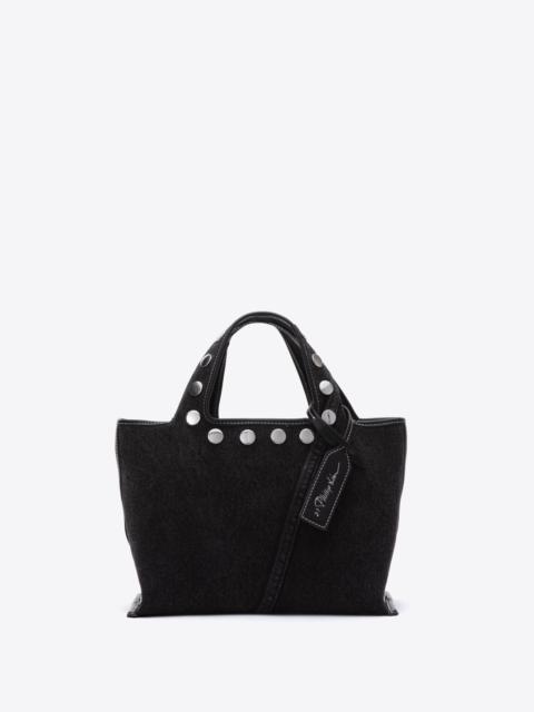 Denim Mini Market Tote with Studs