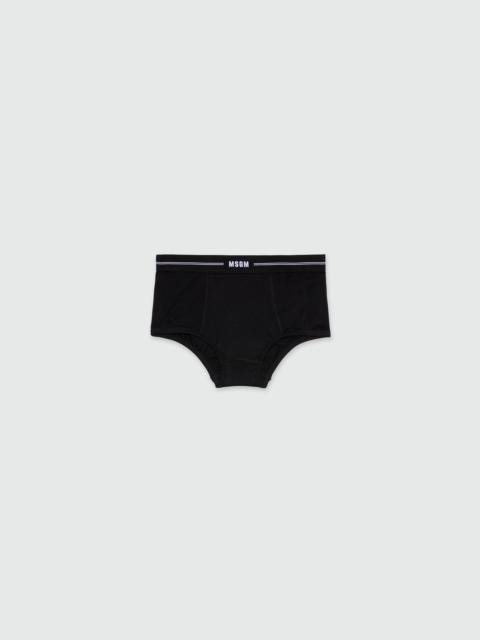 MSGM black jersey briefs with elastic