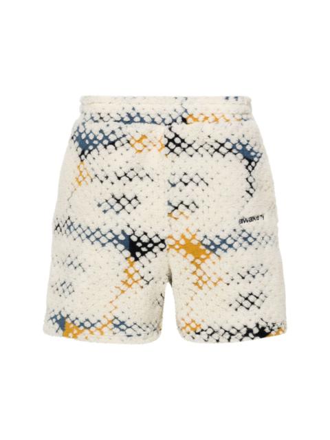 Printed A fleece shorts