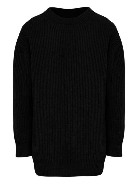ribbed crewneck sweater