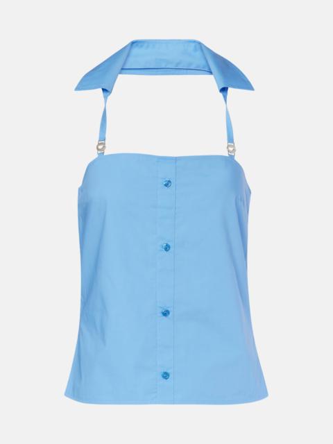 Halterneck cotton top