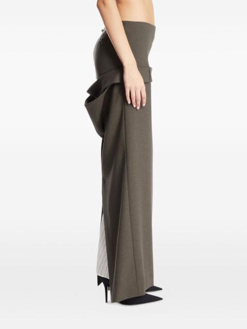 pocket-detail long skirt