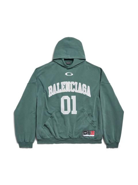 Men's Basketball Hoodie Large Fit in Dark Green/light Green