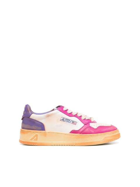 panelled low-top sneakers