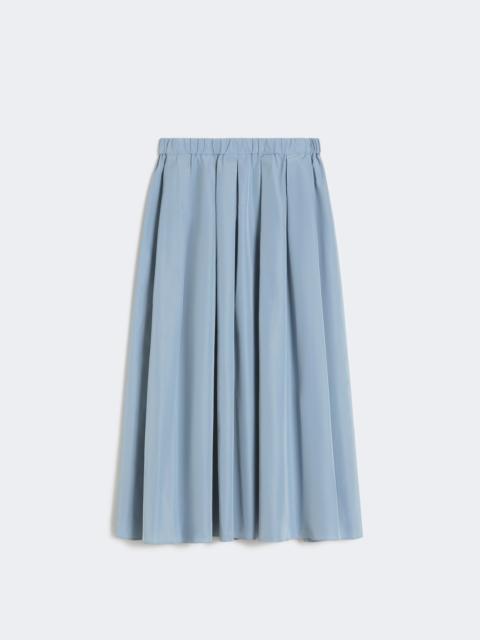 Pleated taffeta long skirt - LIGHT BLUE