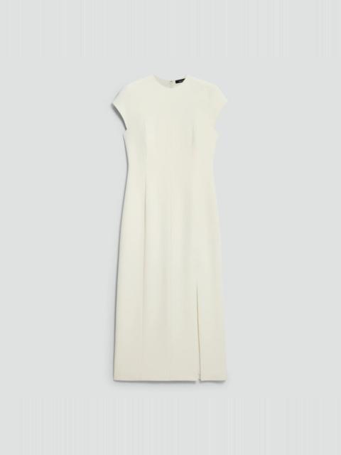 Short-Sleeve Midi Dress in Admiral Crepe