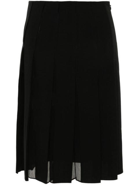 pleated midi skirt