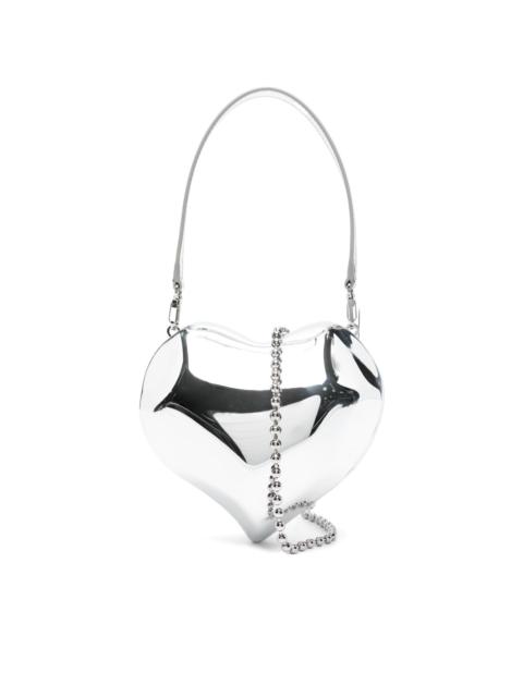 heart-shaped molded clutch bag