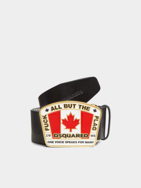 CANADIAN FLAG PLAQUE BELT
