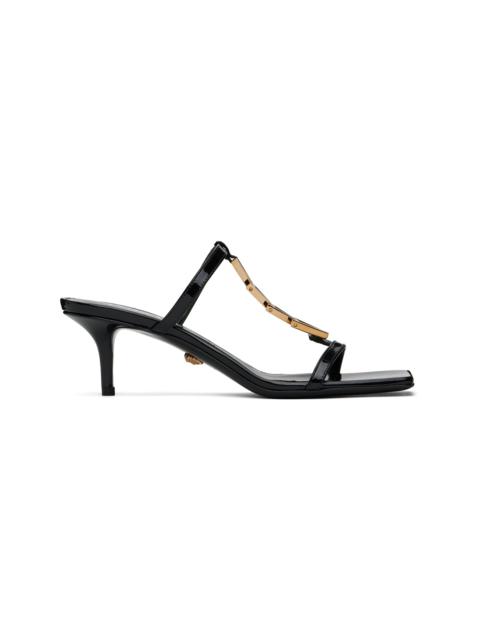 Black Patent Heeled Sandals