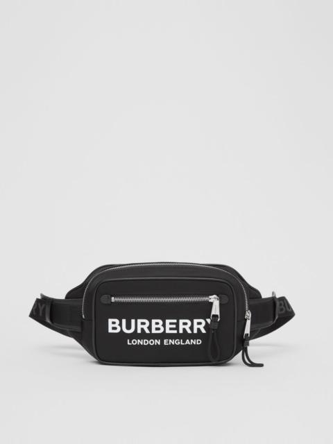 Logo Print Nylon Bum Bag