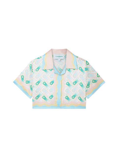 Ping Pong Cropped Silk Shirt | Casablanca Paris