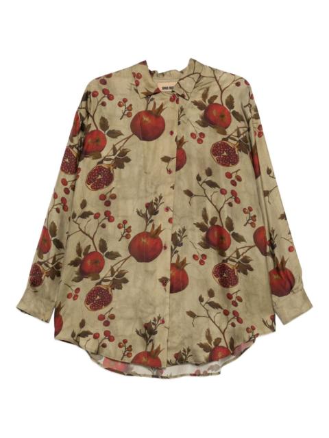 pomegranate-print shirt