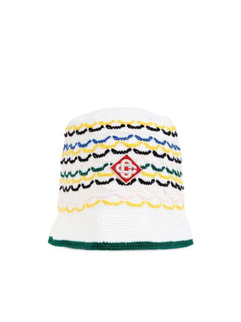 logo-embroidered bucket hat