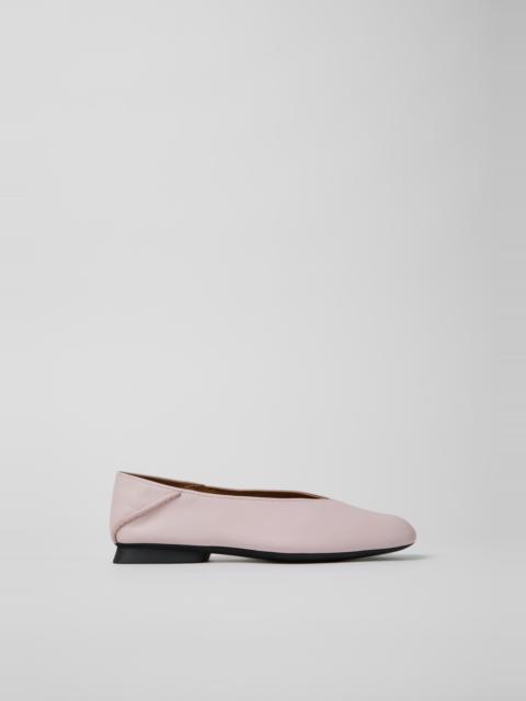 Pink Leather Ballerinas for Women.