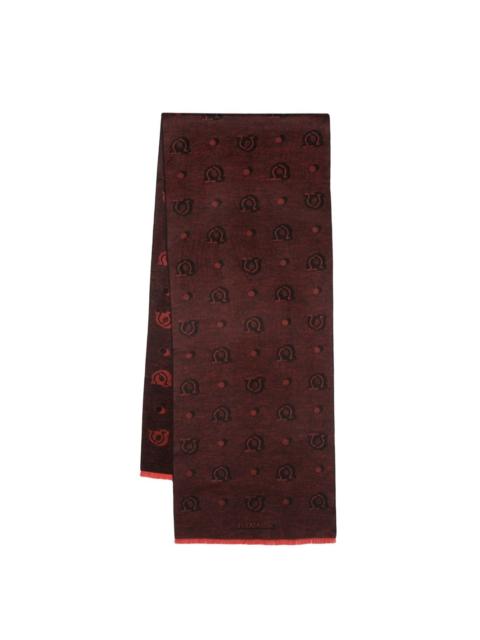 patterned-jacquard silk scarf