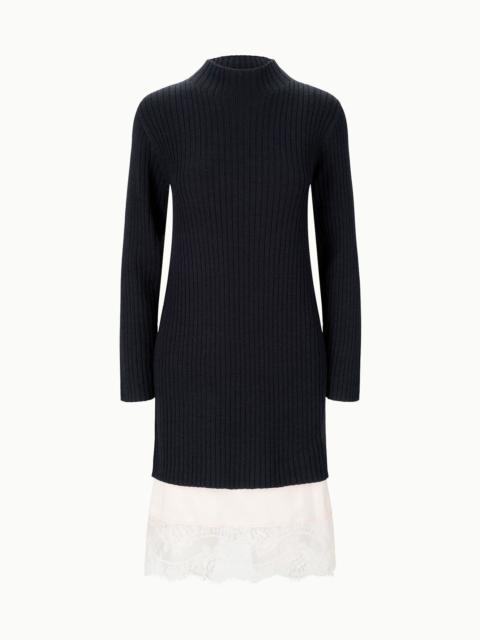 STAUD WILLOW SWEATER DRESS BLACK