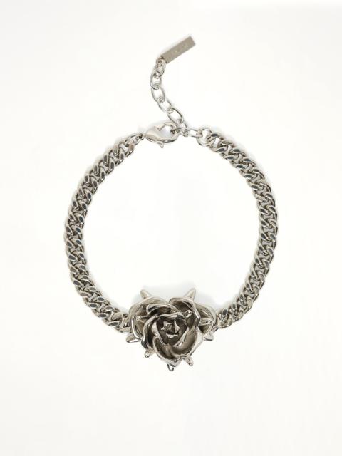 Small Spiky Rose Bracelet in Silver