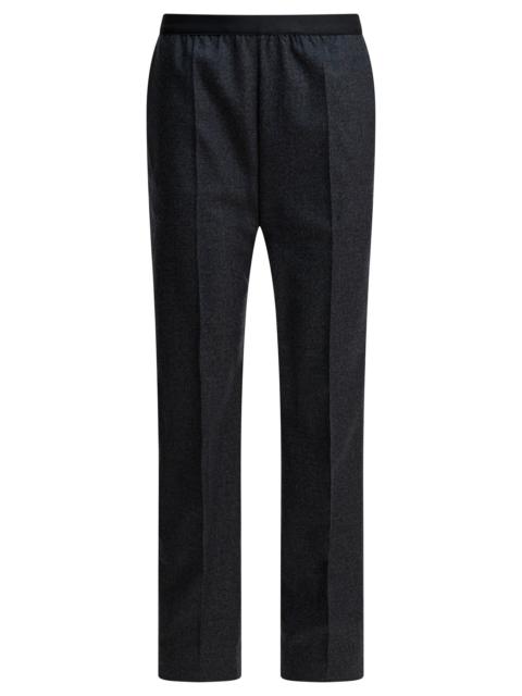 Straight-Leg Pants In Wool Trousers Grey