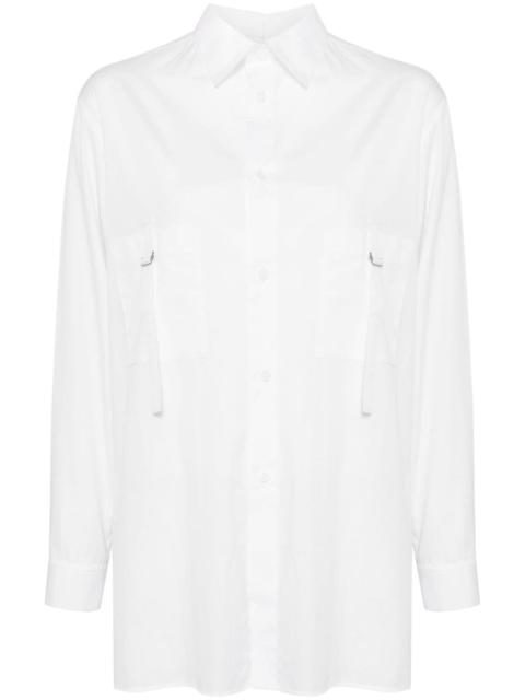 back-tucked open-tab shirt