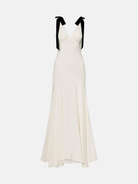 Silk crêpe maxi dress
