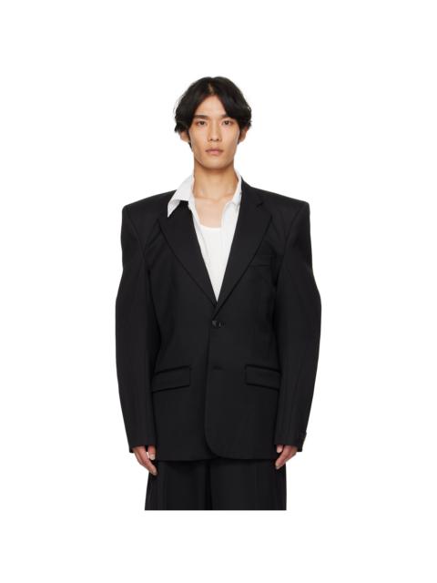 Black Biker Tailored Blazer