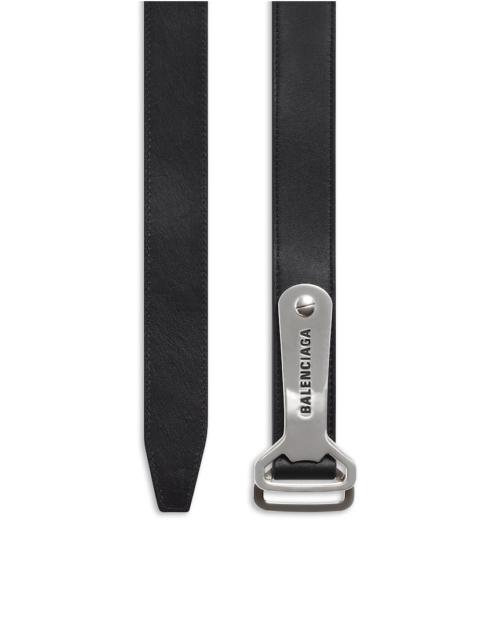 Men's Bottle Opener D Ring Belt  in Black