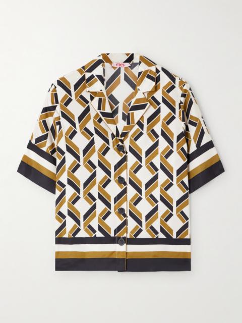 Sonore Printed Silk-twill Shirt