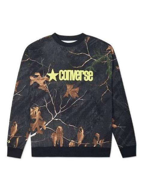 Converse Realtree Printed Crew Neck Sweatshirt 'Black' 10019970-A04