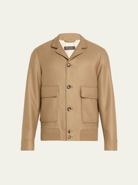 Men's Spagna Double-Face Wool Bomber Jacket