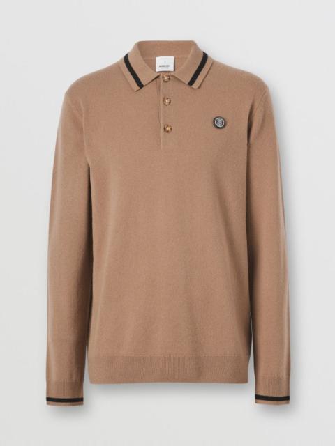 Long-sleeve Monogram Motif Cashmere Polo Shirt