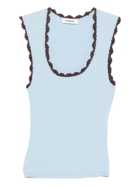 crochet-trim top