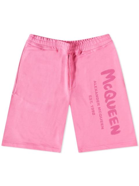 Alexander McQueen Graffiti Sweat Shorts
