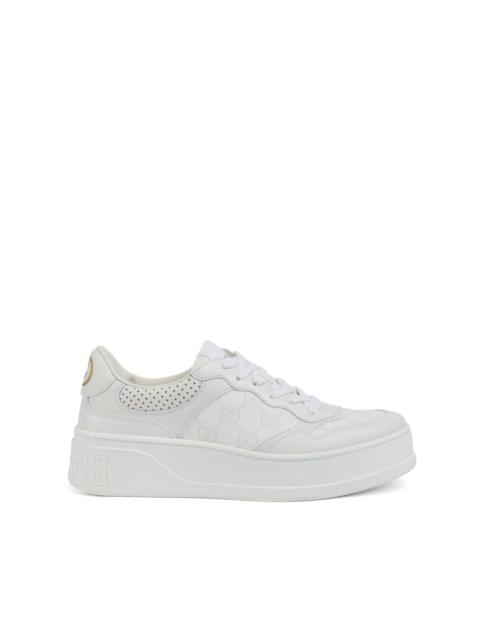 GG-jacquard leather sneakers