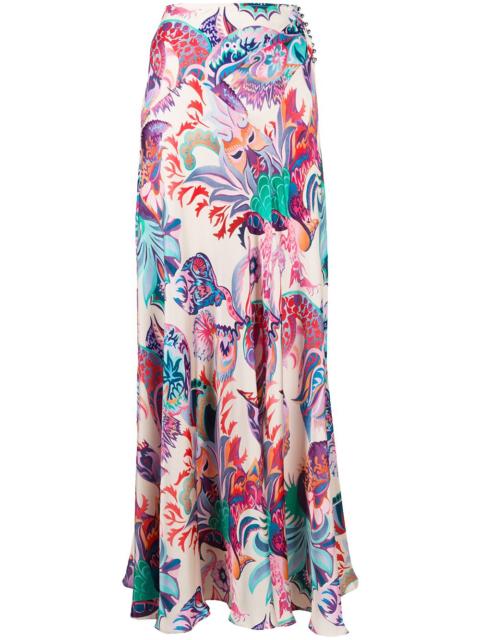 floral print maxi skirt