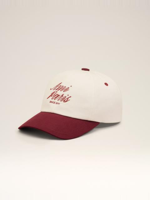RED AND WHITE BICOLOR COTTON AMI PARIS CAP
